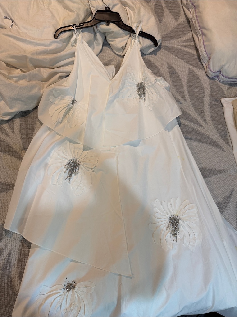 3.1 Phillip Lim White Floral Appliqué Girls Dress - Brand New